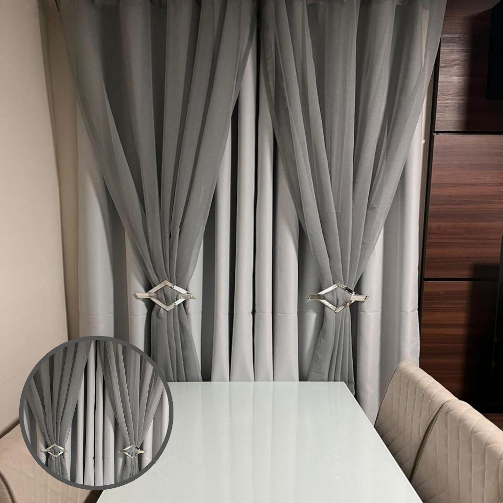 Cortina Voil 7,00X2,50 e Blackout 70% 3,50X2,50 Trilho Duplo Veda 70% da Entrada de Luz