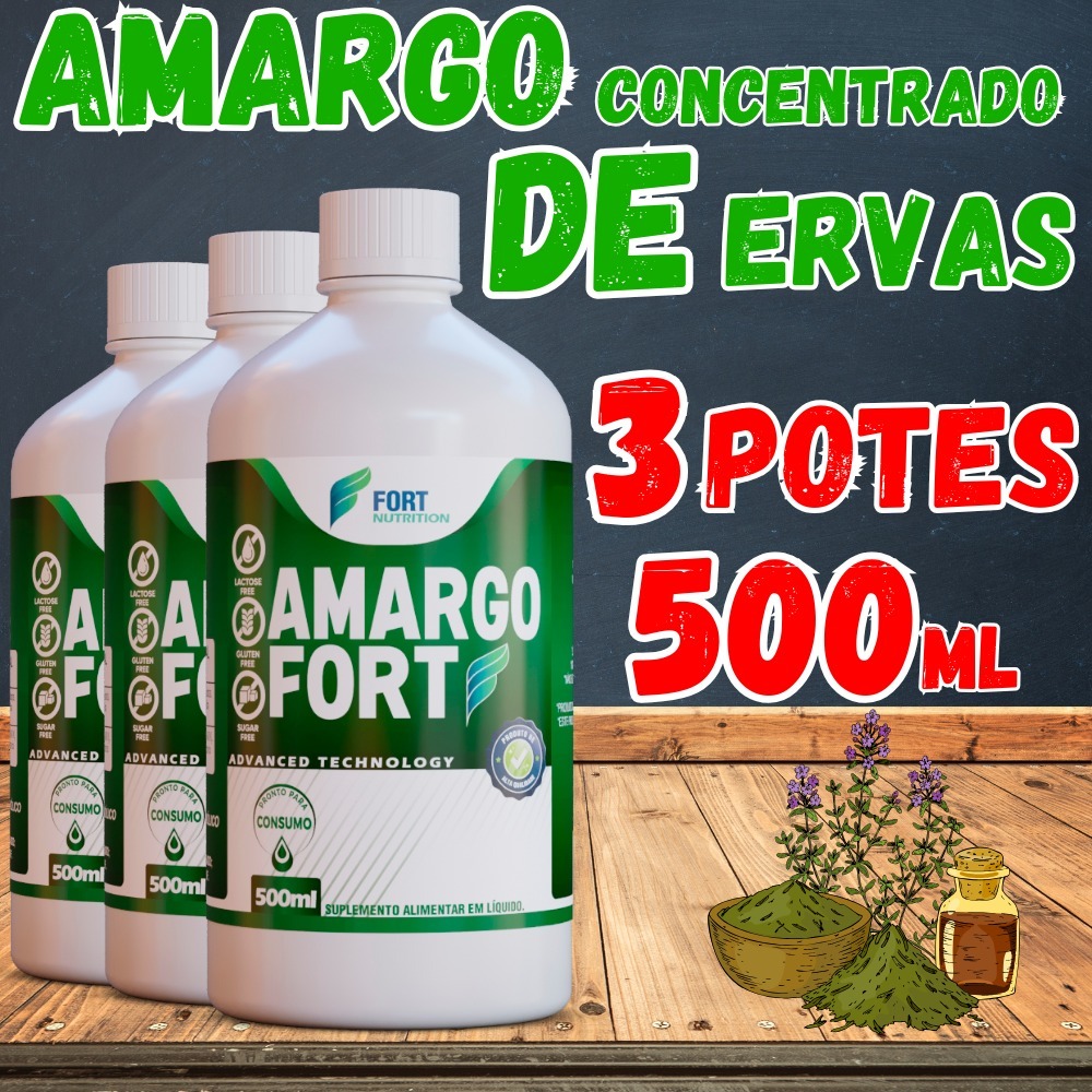 Cha Amargo de Ervas Concentrado com Extratos Naturais e Aromáticos 500ml