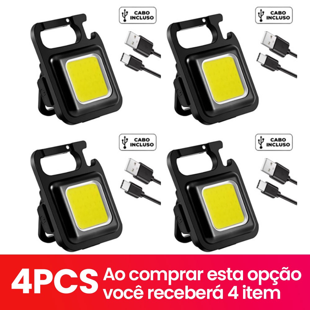 Mini Lanterna Led  Bolso  Cor da luz Branco Potente Recarregável Usb Portátil FORTE