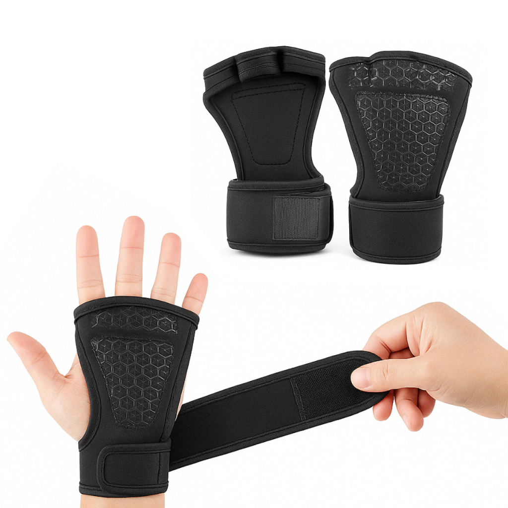 Luva Academia Crossfit Musculação Neoprene Punho Munhequeira Proteção Mãos