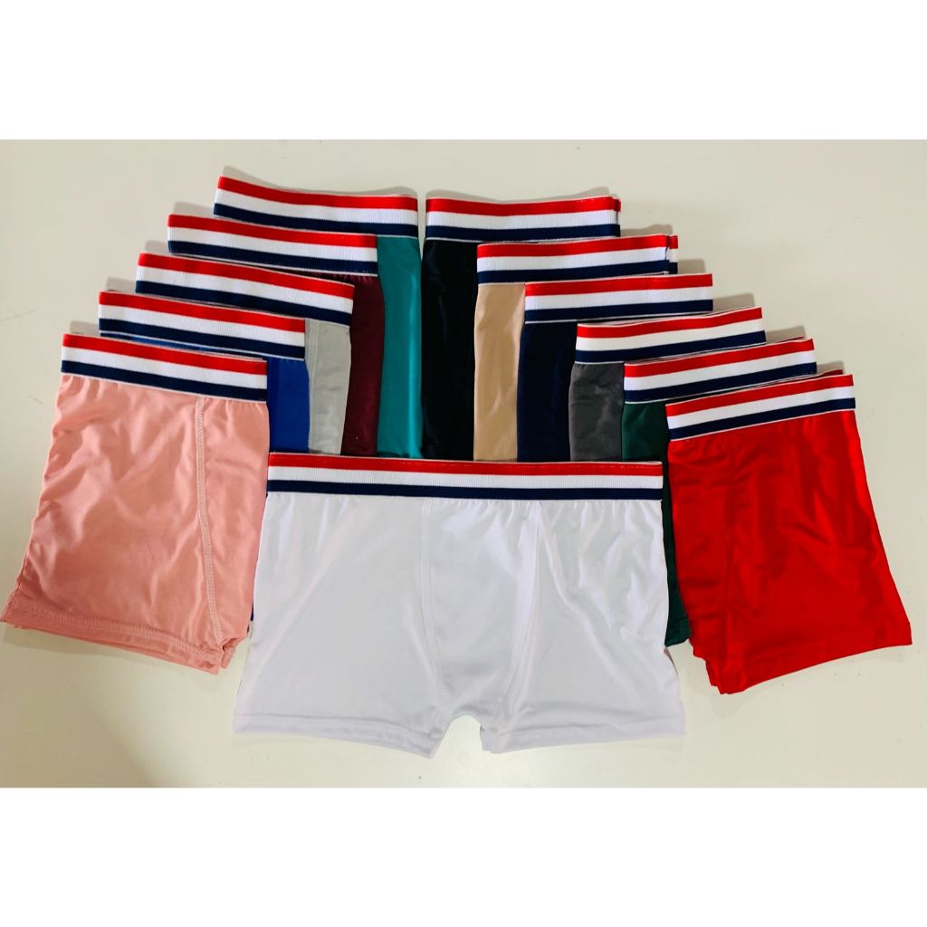 KIT  COM ATE 10 CUECAS BOXER ADULTO MASCULINA MICROFIBRA 10 CUECA BOX ADULTO MICROFIBRA LISA