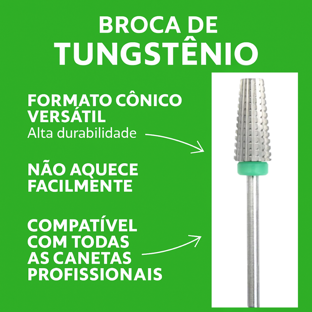 Broca Profissional Para Remoção de Gel Nivelamento e Acabamento de Unhas Em Gel e Acrílico Para Micro motor para Unhas