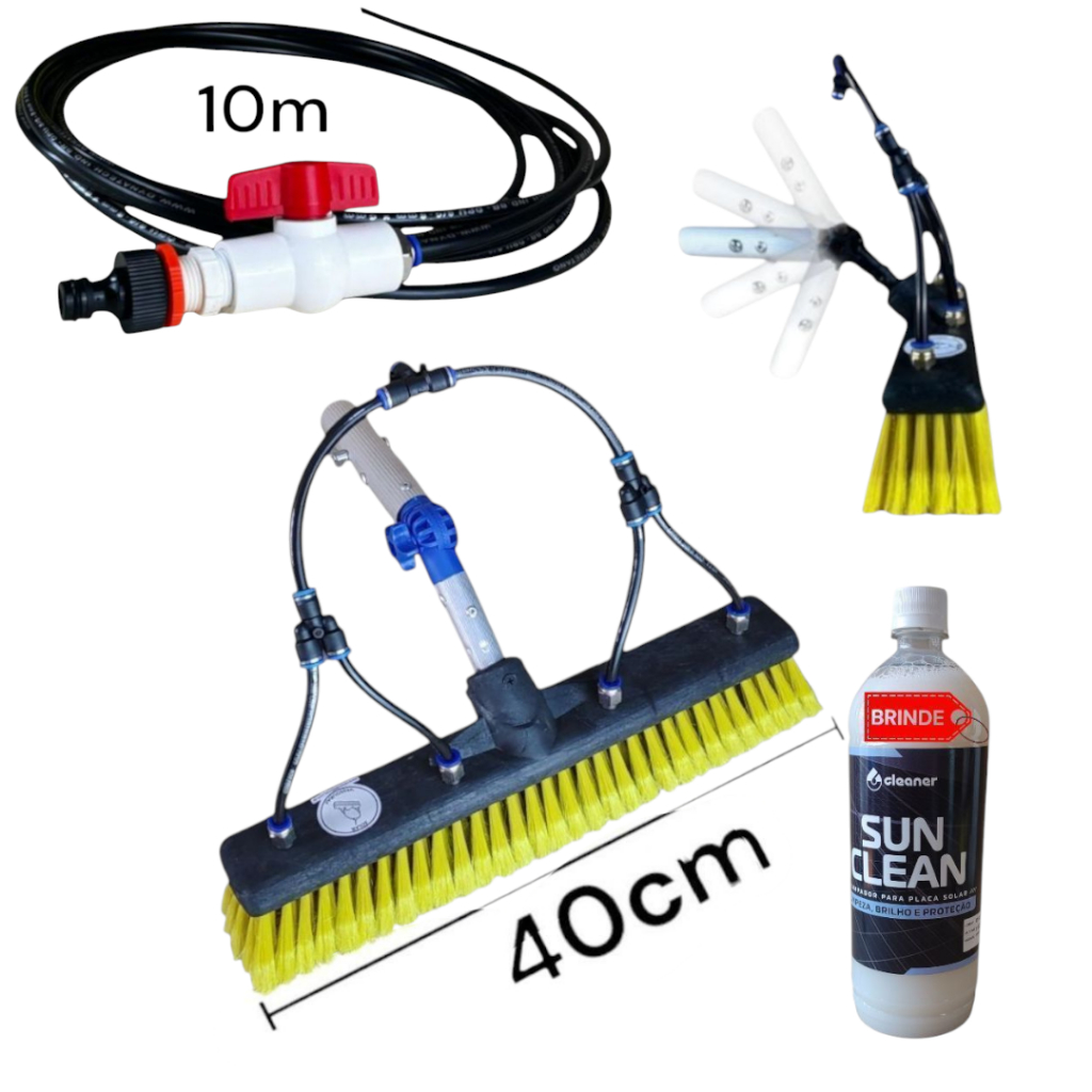 VASSOURA 40CM LAVAR VIDROS E PLACAS SOLARES COM ARTICULADOR E PRODUTO SEM CABO