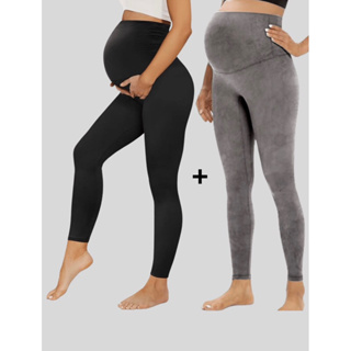 Kit 2 Legging gestante calça grávida maternidade suplex alto conforto sustentação barriga cós alto em Oferta na Shopee