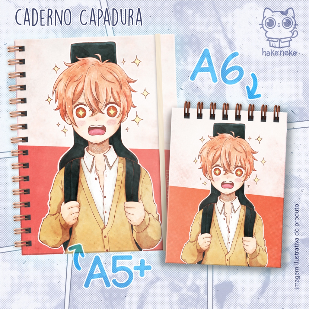 Caderno Anime Given MAFUYU capa dura A6 A5 | Pautado ou para Desenho Sketchbook | Boys Love