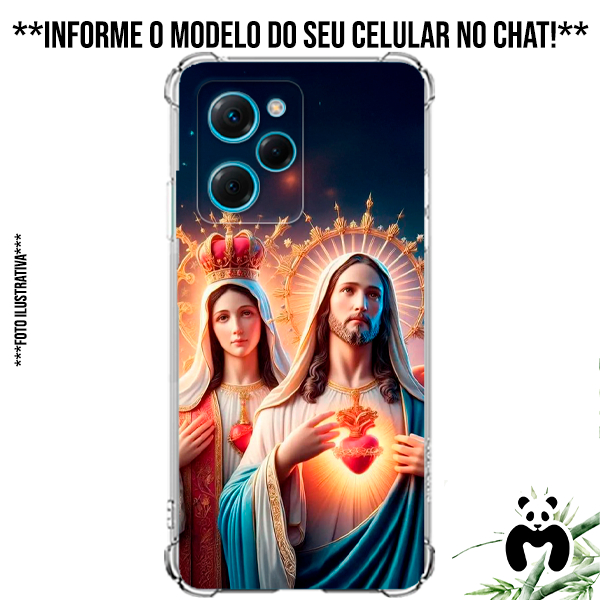 Capa Capa Capinha Personalizada Sagrado Imaculado Corção de Maria Jesus Fé Santo Religião Igreja