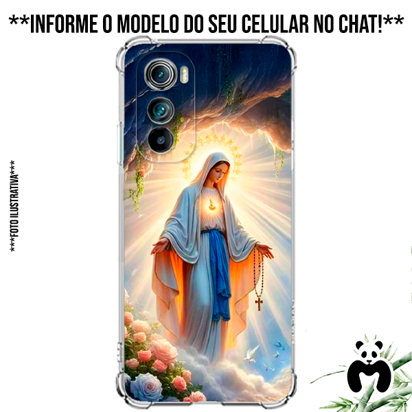 Capa Case Capinha Personalizada Celular Ave Maria Nossa Senhora das Graças Mãe de Jesus Fé Religião em Oferta na Shopee