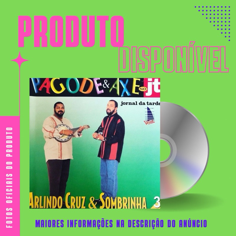 CD ARLINDO CRUZ E SOMBRINHA - PAGODE E AXÉ NO JT 3
