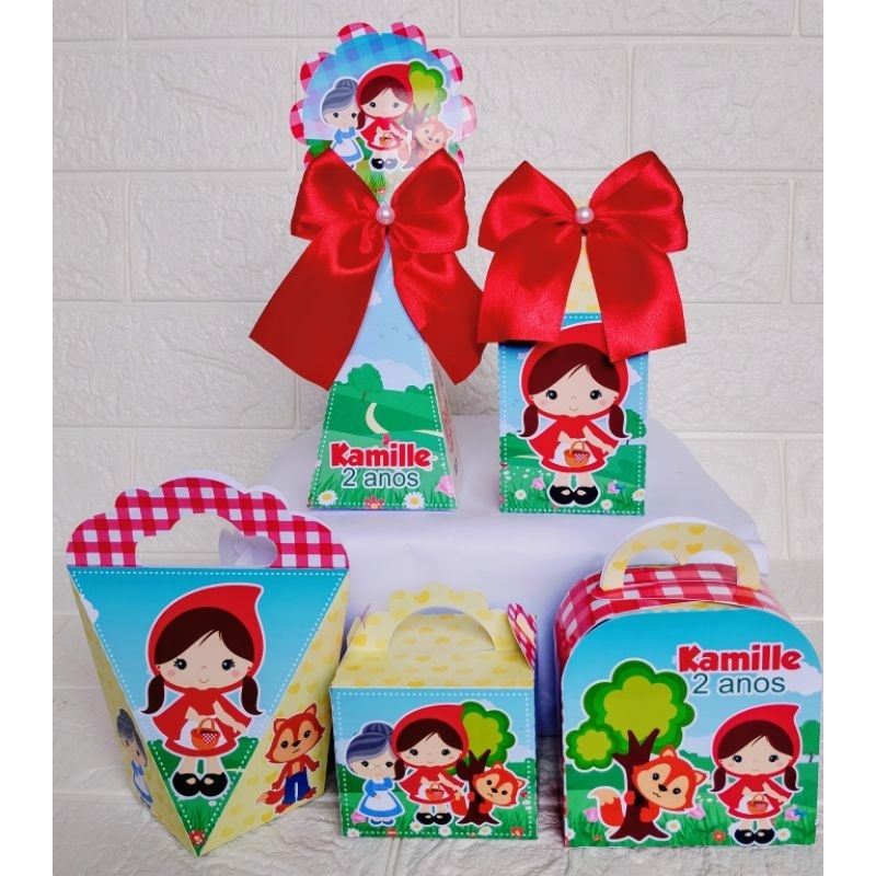 Kit festa chapeuzinho vermelho lembrancinha chapeuzinho vermelho personalizados chapeuzinho vermelho