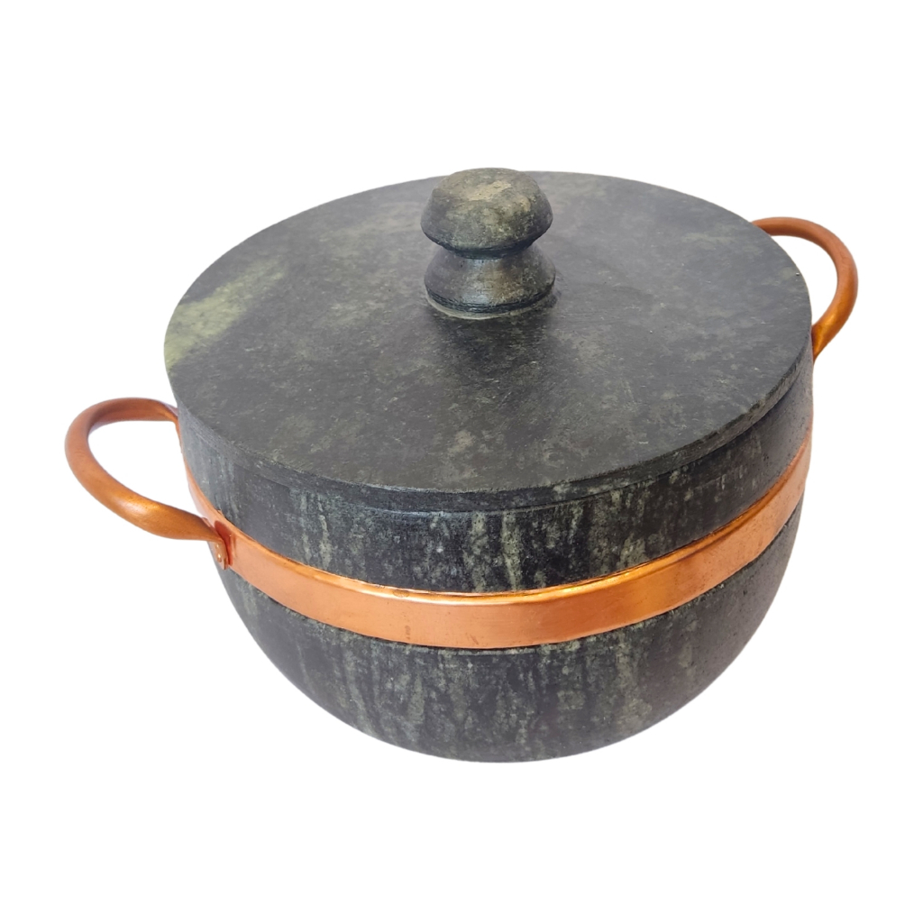 Panela Wok Pedra Sabão Grande Saudável Ouro Preto