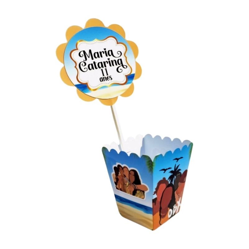 Centro de mesa PEGUE E MONTE Cachepot, Lembrancinhas para festa de aniversário- Outer Banks