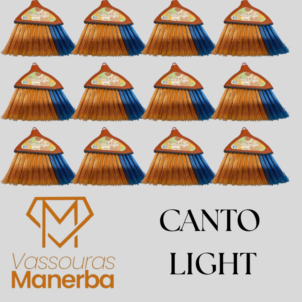 KIT COM 12 VASSOURAS CANTO LIGHT (SEM CABO)