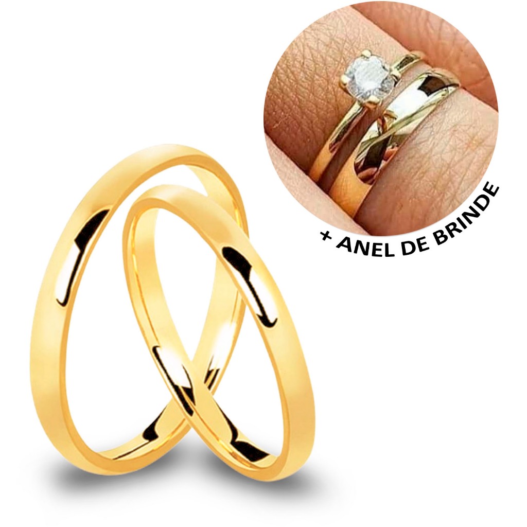Par de Alianças 3MM Moedas Antiga Casamento Noivado Namoro em Oferta na Shopee