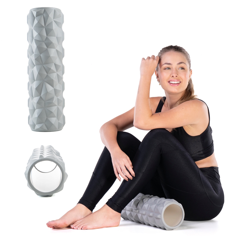 Rolo de Massagem para Liberação Miofascial Pilates Fitness Fortalecimento Foam Roller Ioga