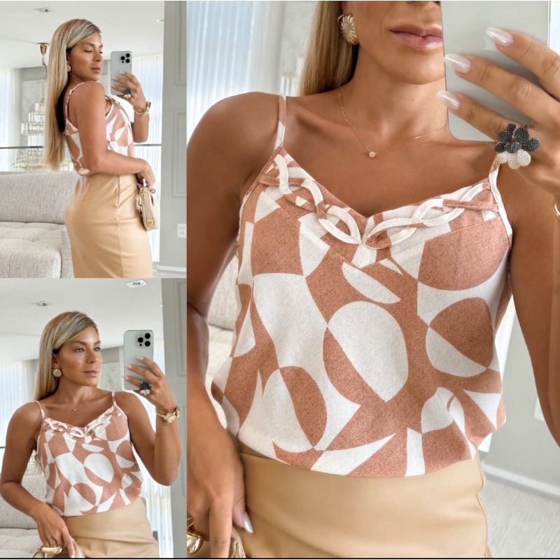 Regatinhas Feminina Estampada social Blusinha Basica Regata Feminina