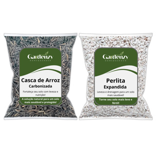 Kit Casca de Arroz Carbonizada e Perlita 5 e 10Lts P/ Rosa do Deserto, Orquídea, Cactos e Suculentas em Oferta na Shopee