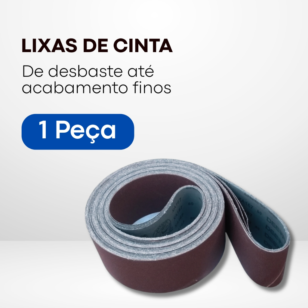 Kit 1 Peça Cinta De Lixa 2200x150mm Óxido Aluminio - Grãos sortidos 36 a 400