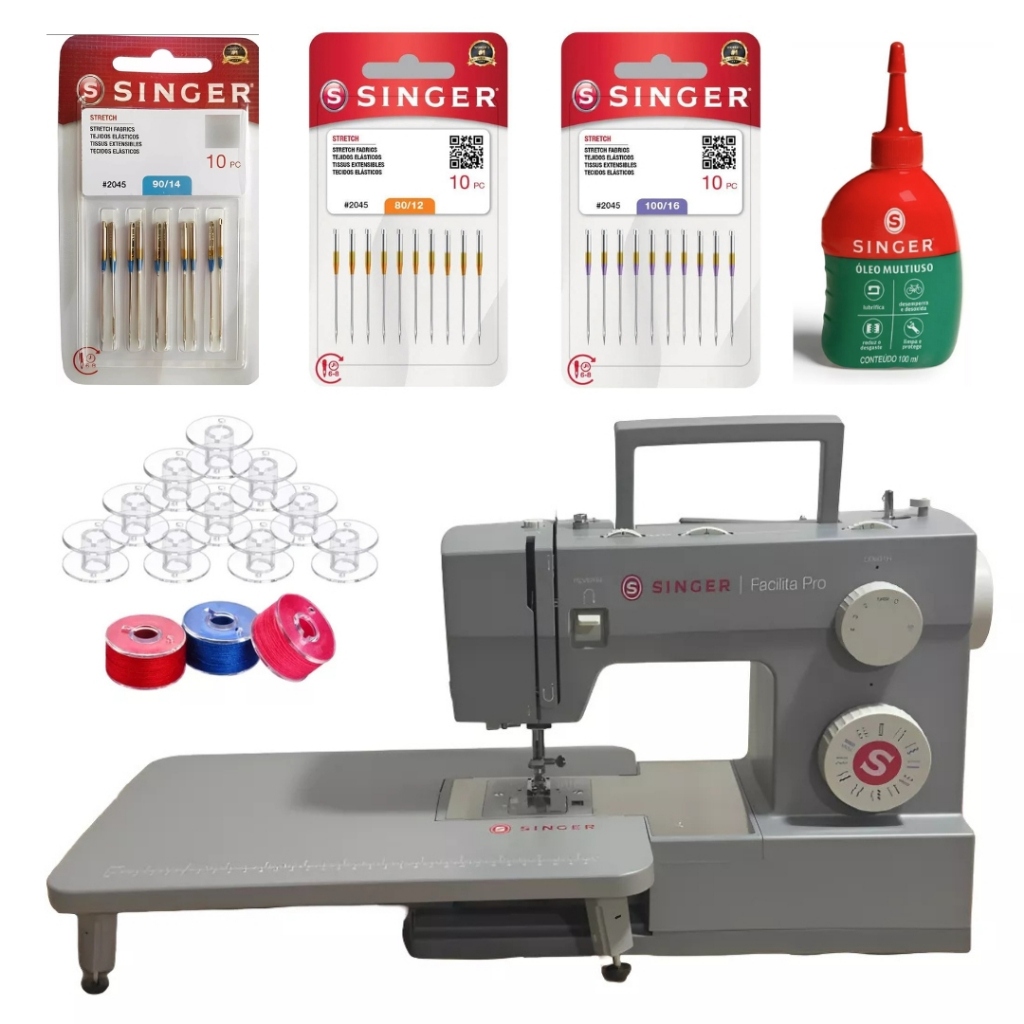 Máquina  Singer Facilita Pro 4432 e Mesa Extensora Facilita Pro + KIT PREMIUM.
