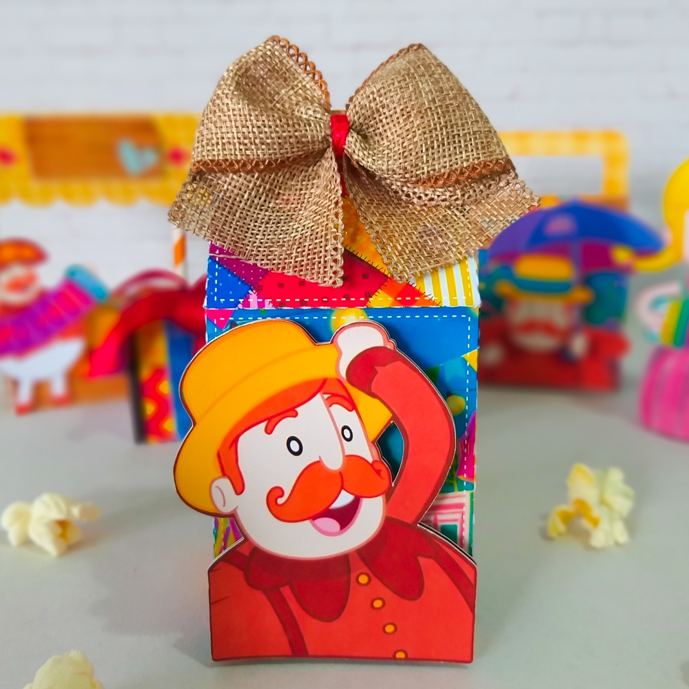 Caixas Personalizadas Arraiá do Bita / Mundo Bita / Festa Junina Bita 3D