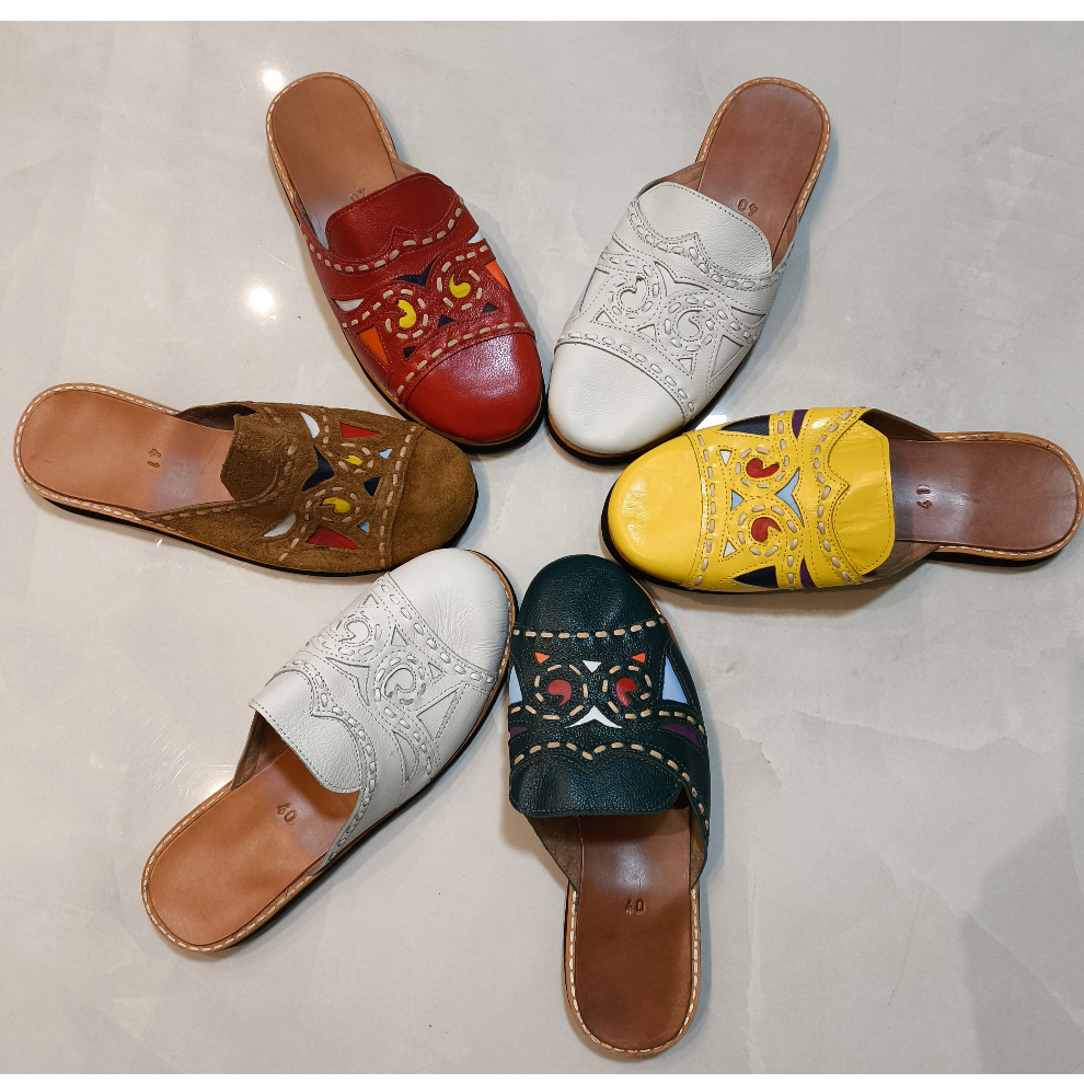 Mule de Couro Pantufas Promoção Couro Legítimo Varias Cores em Oferta na Shopee