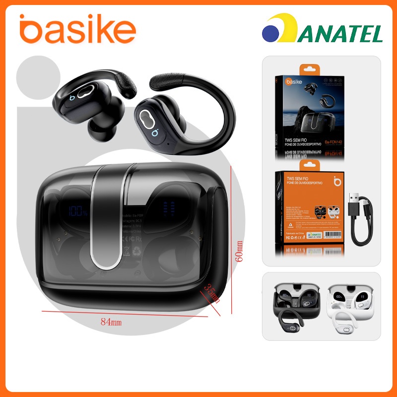 Basike fone sem fio bluetooth, fone de ouvido original melhor bluetooth Para Samsung/iPhone FON142