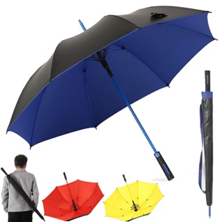 Guarda Chuva Automático Grande (com capa à prova d'água) Tecido Duplo Hastes de Fibra de Vidro Reforçado Contra Vento em Oferta na Shopee