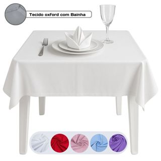 kit Toalhas de Mesa de Plástico Quadrada Oxford Premiun 1.0  x 1.0m Lisa com Bainha Festas Buffet em Oferta na Shopee