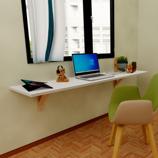 Mesa Suspensa Em Mdf Branco Estudos Home Office Computador em Oferta na Shopee