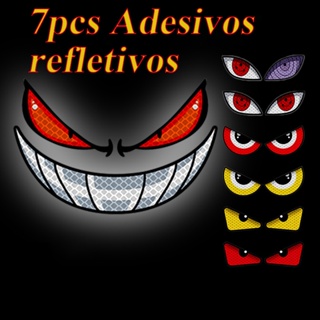7par Adesivos Para Veículos Elétricos, Refletivos Olhos De Moto Amarelos Vermelhos De 14.5cm em Oferta na Shopee