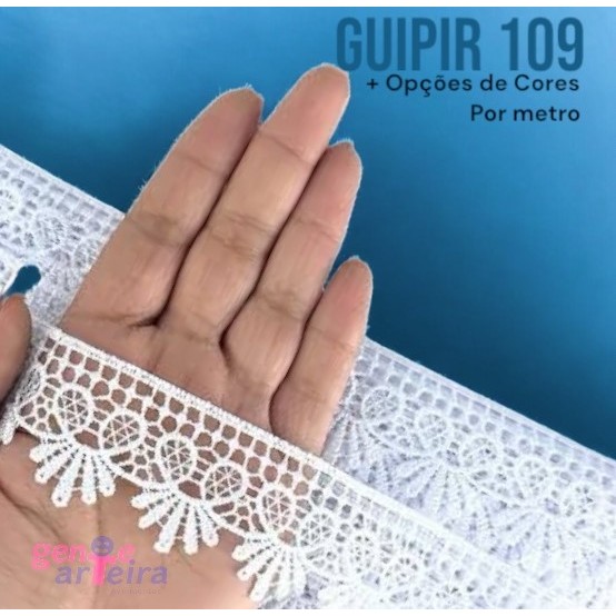 Renda Gupir CHL 109 - Tecido - 4,5 cm- Por metro