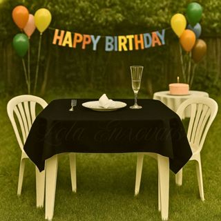 Toalhas de Mesa 1.0 x 1.0 Oxford Lisa Com Acabamento em Bainha P/ Festas Buffet em Oferta na Shopee