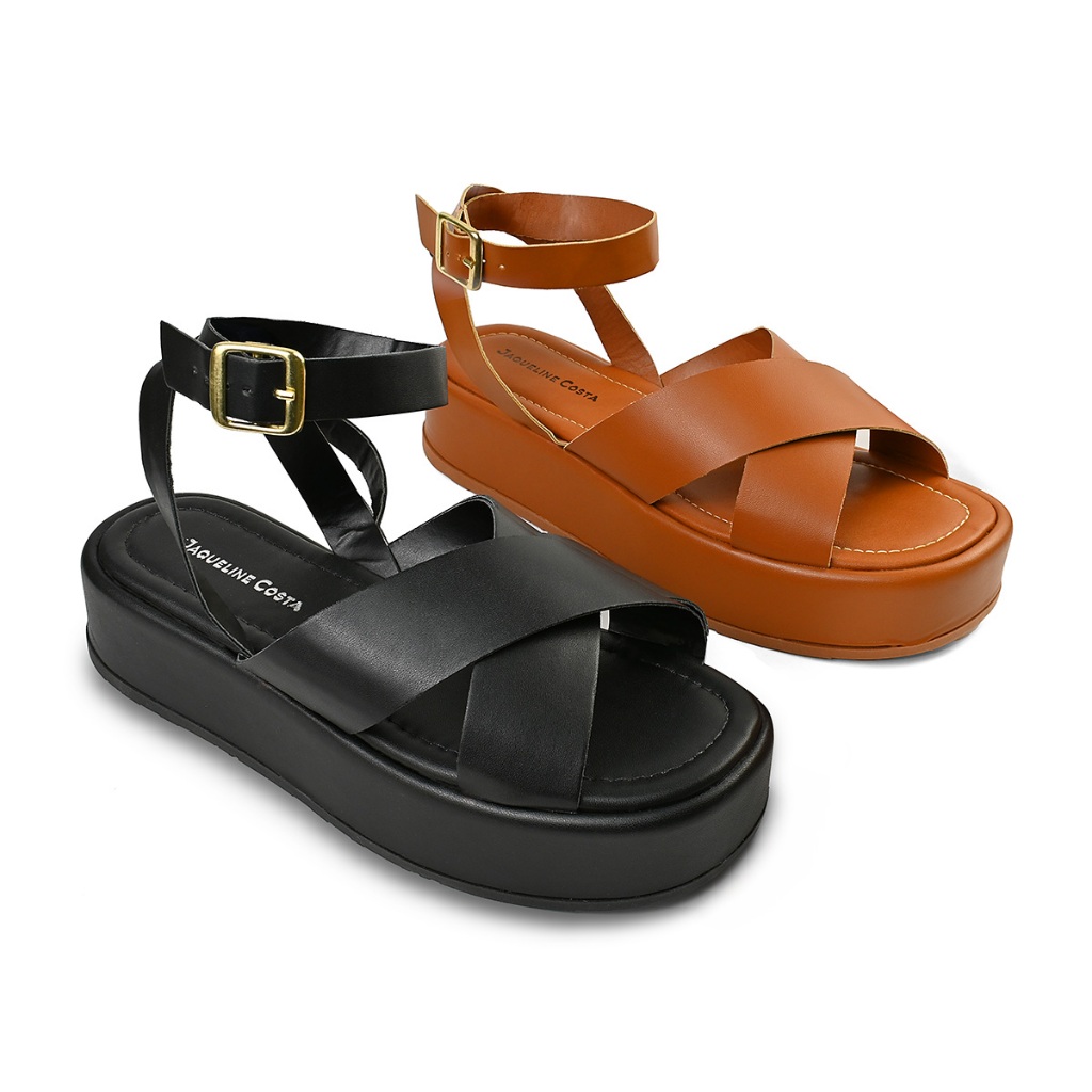 Sandalia Papete Plataforma Feminina Tendência Verão Moda  Confortável Jaqueline Costa em Oferta na Shopee