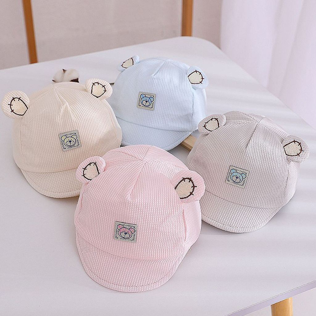 Boné Chapéu Bebê Infantil Bordado Orelha Ursinho Unissex Fofo Verão Proteção Solar em Oferta na Shopee