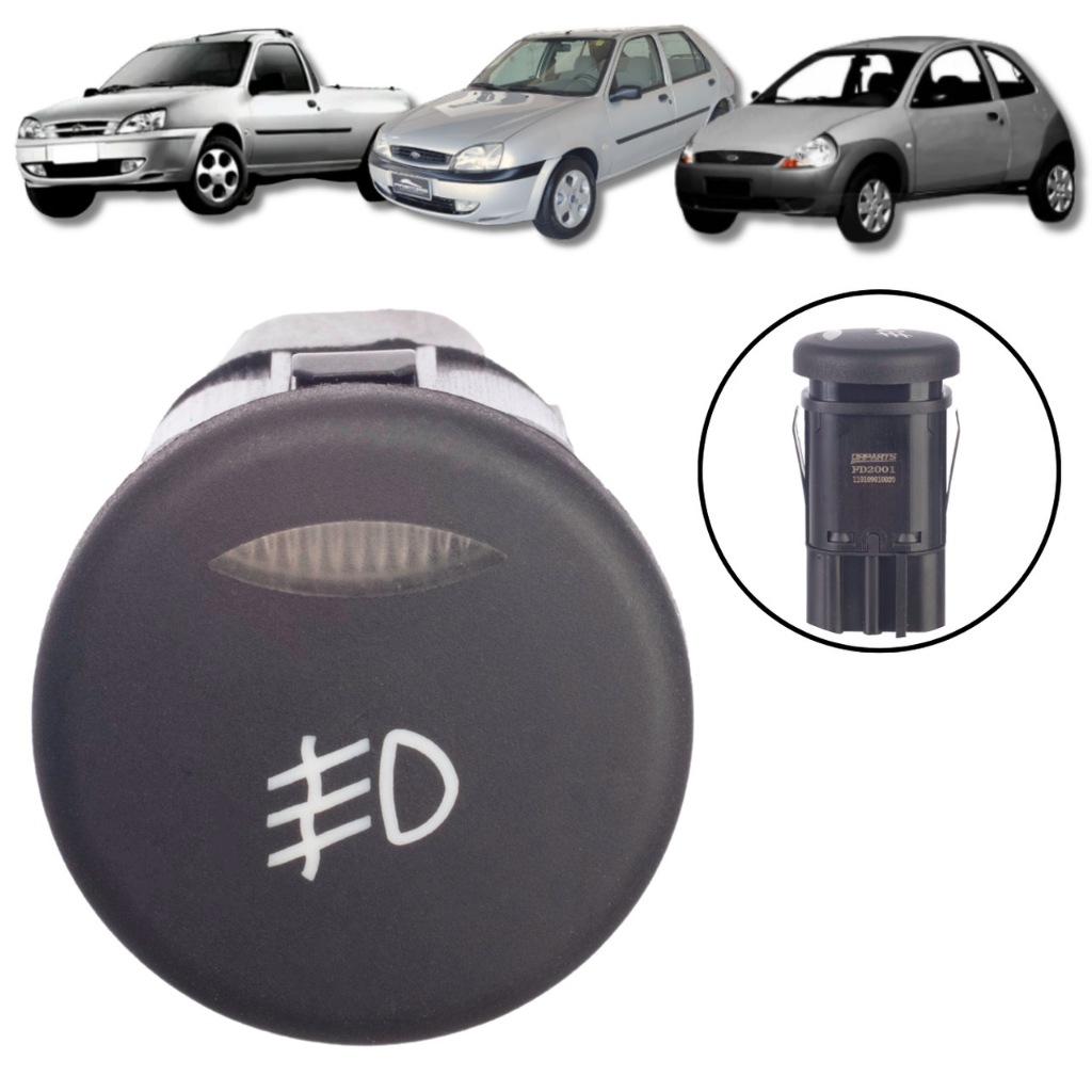 BOTÃO INTERRUPTOR FAROL DE MILHA FORD KA 1997/2007 FIESTA COURIER ECOSPORT em Oferta na Shopee