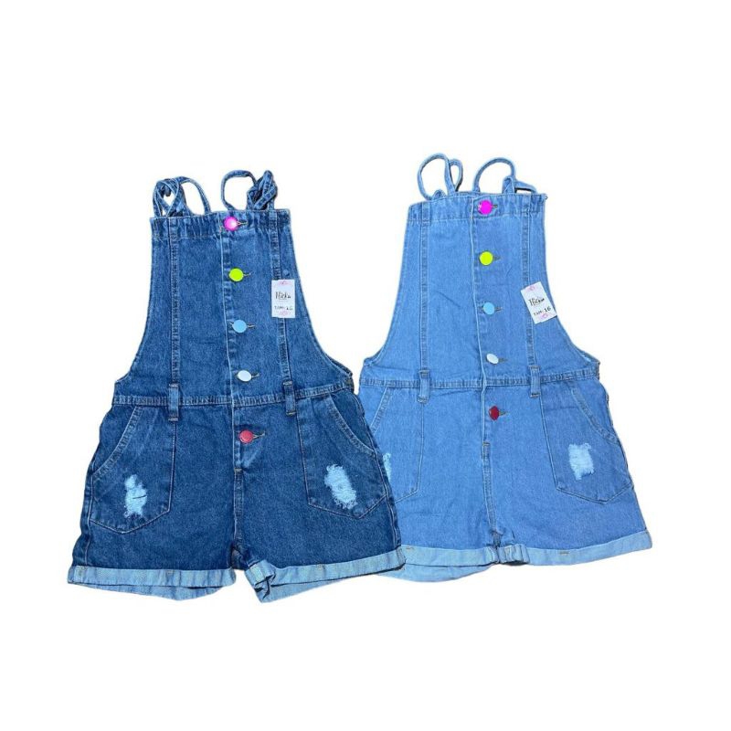 jardineira macaquinho feminino infantil/juvenil