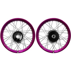 Par Roda Aro Viper Alumínio Lilas Ybr Factor Tambor Diamantado Raio 4mm Ou Inox
