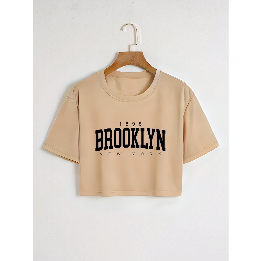 Cropped Camiseta Feminina Algodão Básico Estiloso e Confortável Brooklyn