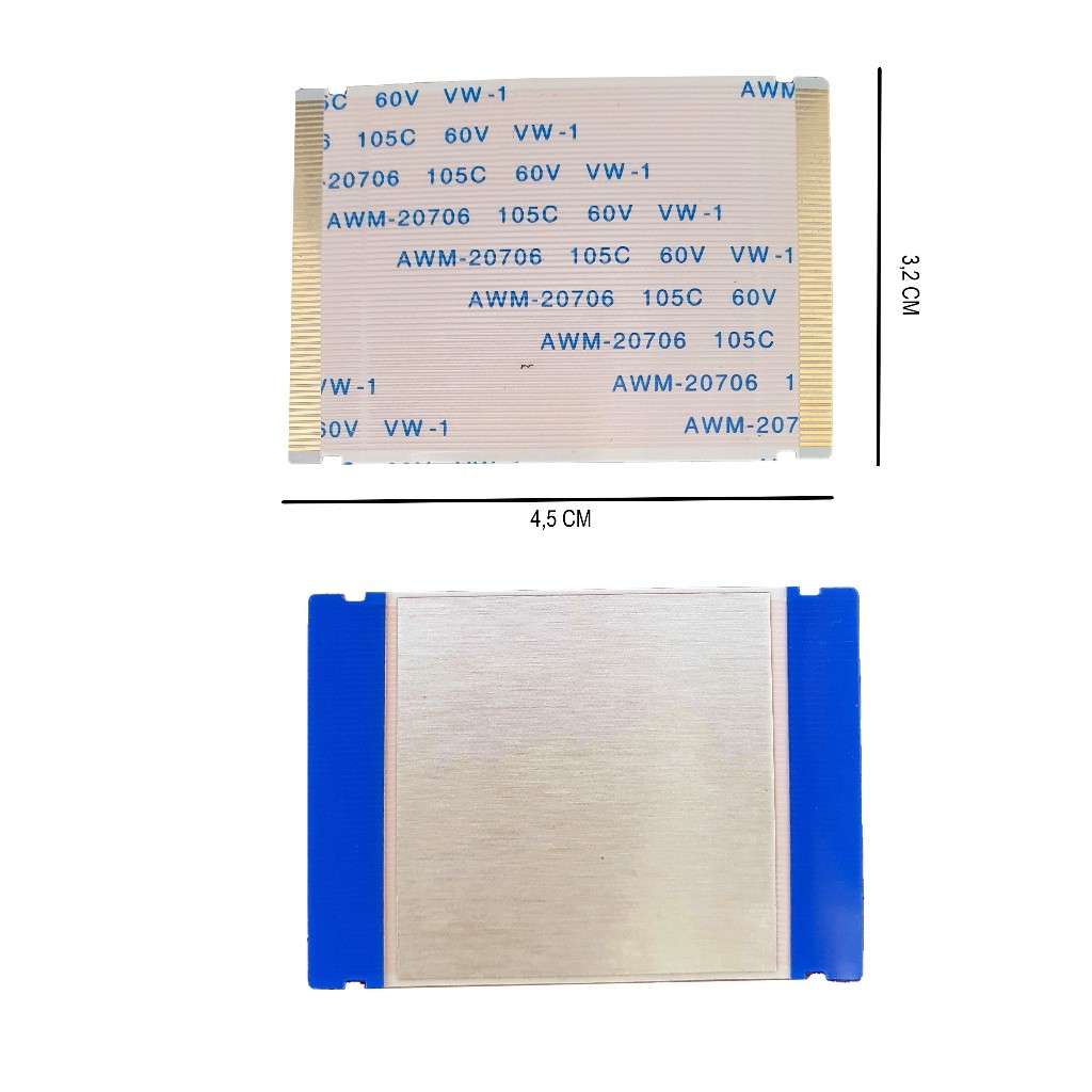 2 Cabos Flat 60 Vias 4,5cm Para Tcon Tv Aoc 4355295/78g
