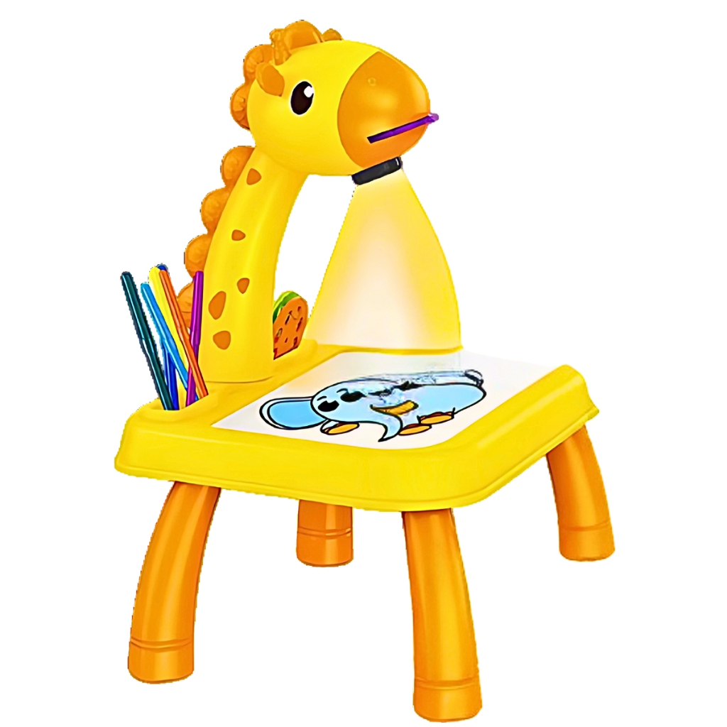 Mesa Projetora De Desenhos Interativos Infantil Mesinha Pintura Discos Imagens
