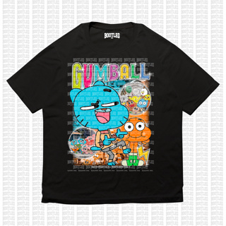 Camisa camiseta Básica streetware Gumball cartoon em algodao unissex bootleg em Oferta na Shopee