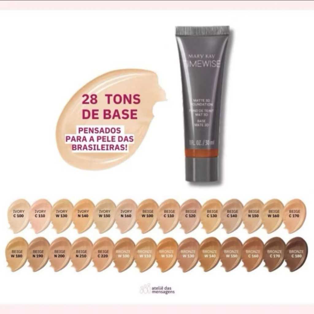 Detalhes do Base Matte TimeWise 3D Mary Kay
