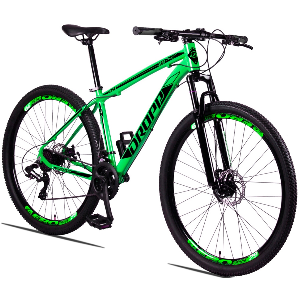 Bicicleta Aro 29 Dropp Z3 Câmbios 24 Vel Marchas Freio a Disco Mecânico com Suspensão Dian...