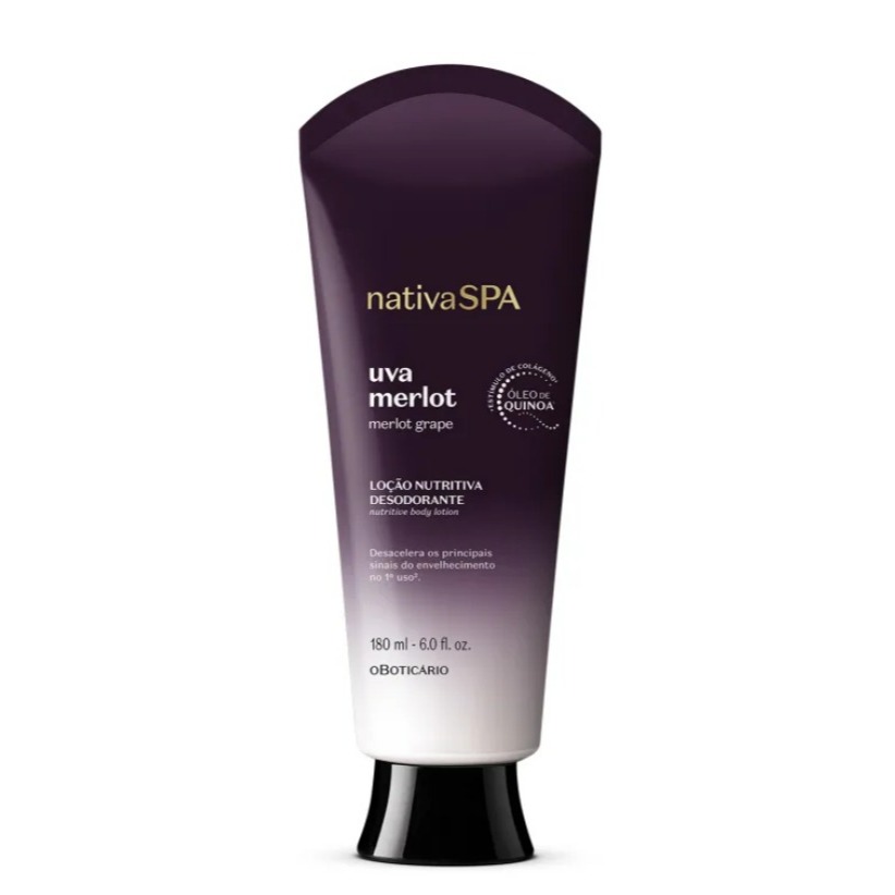 Loção Nutritiva Desodorante Nativa Spa Uva Merlot 180ml O boticário