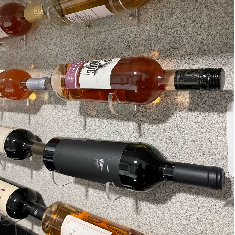 Suporte Para Garrafas de Vinho Adega Vertical Acrílico Cristal Kit 5/10/15/20 Unidades