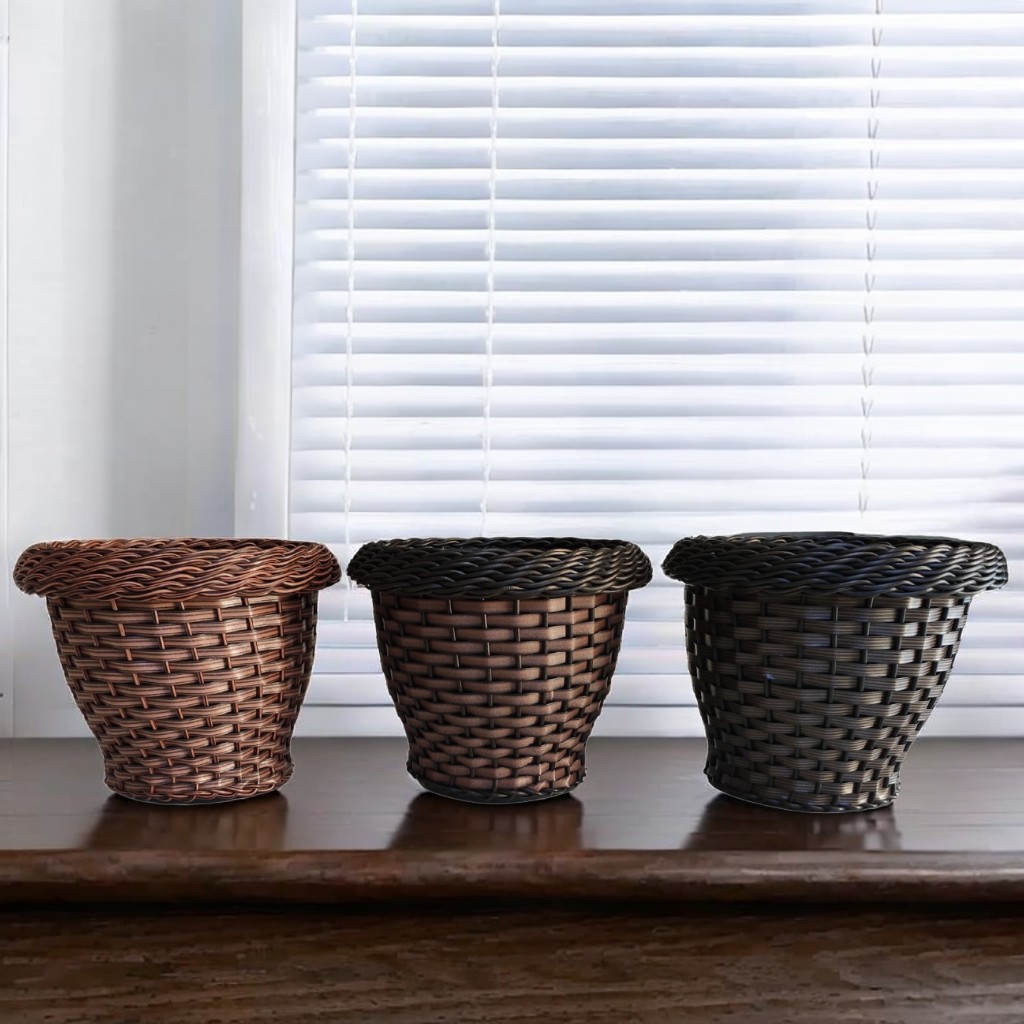 Vaso Plantas Barrigudo G Plastico Fibra Sintética Reforçado Decorativo 33x41 Leven Artes