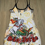 Vestido Curto Decotado EspaçoLZA Coleção São jorge em Oferta na Shopee