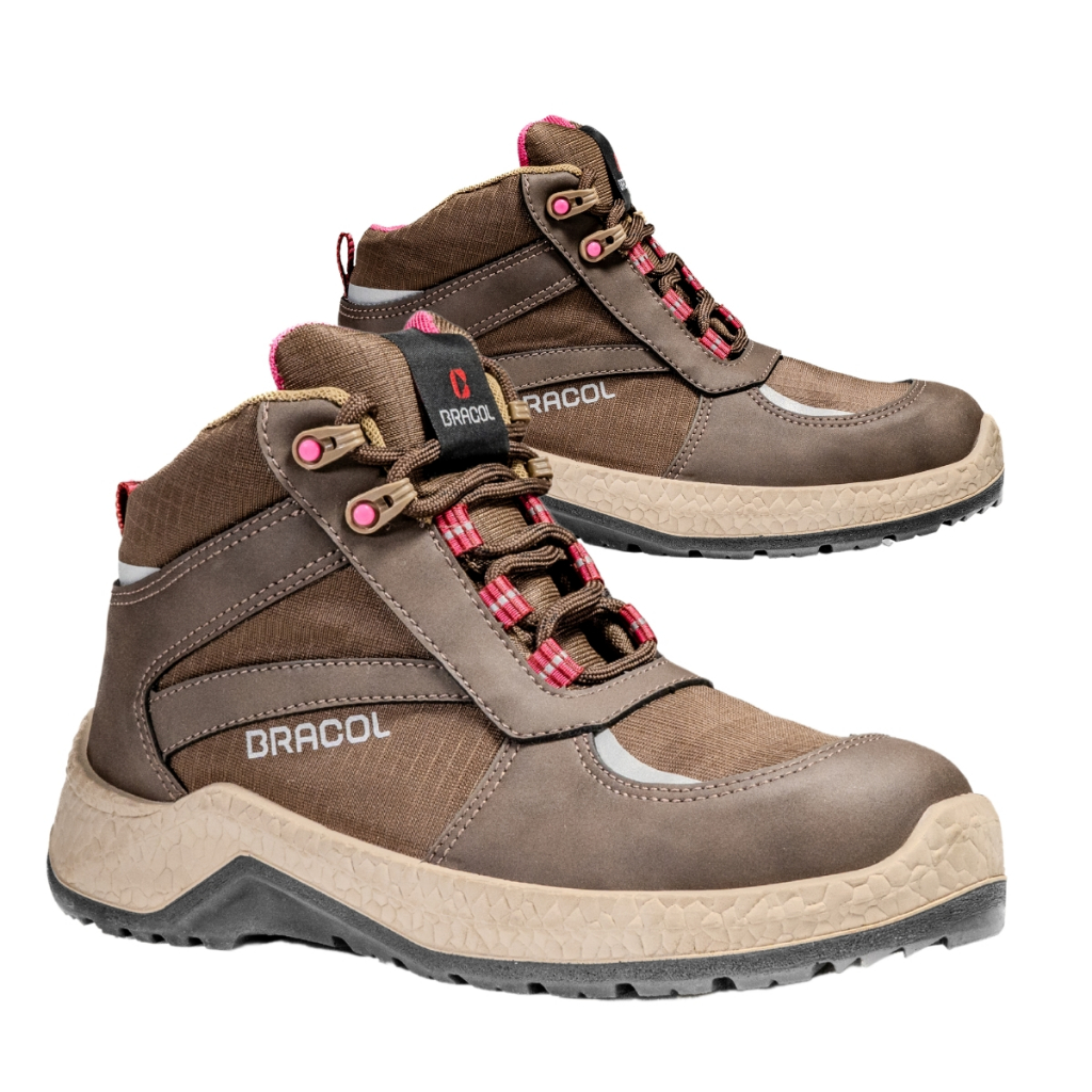 Tênis Bota Botina de Segurança Ocupacional EPI Feminina BHFM Bico PVC