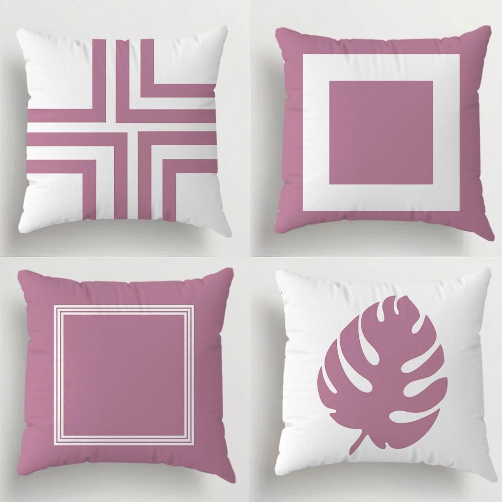 Kit Com 04 Capas De Almofadas Decorativas 45x45 Em Oxford