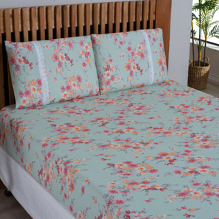 Lençol King Estampado Com Elástico Malha 100% Algodão Macio em Oferta na Shopee