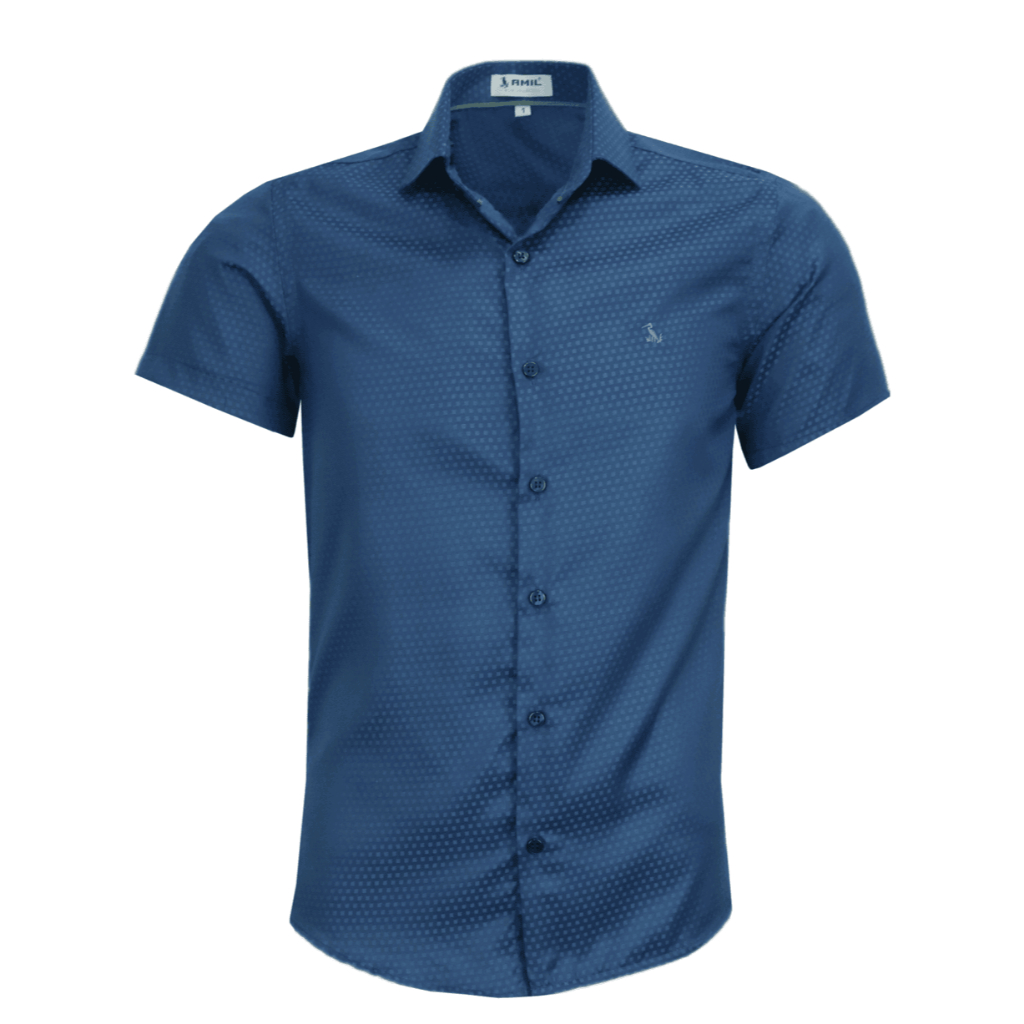 Camisa Social Lisa Amil Com Elastano Talks Comfort Manga curta Luxo
